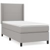 Cama Individual | Cama Box Spring | Cama Para Adultos Con Colchón Tela Gris Claro 90x190 Cm Cfw988352