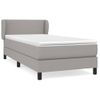 Cama Individual | Cama Box Spring | Cama Para Adultos Con Colchón Tela Gris Claro 90x200 Cm Cfw383739