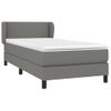 Cama Individual | Cama Box Spring | Cama Para Adultos Con Colchón Tela Gris Oscuro 100x200 Cm Cfw482261