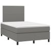 Cama Matrimonial | Cama Para Adultos | Cama Box Spring Con Colchón Tela Gris Oscuro 120x190 Cm Cfw932985