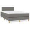 Cama Matrimonial | Cama Para Adultos | Cama Box Spring Con Colchón Tela Gris Oscuro 120x190 Cm Cfw748877