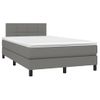 Cama Matrimonial | Cama Para Adultos | Cama Box Spring Con Colchón Tela Gris Oscuro 120x190 Cm Cfw244270