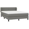 Cama Doble | Cama Box Spring | Cama Para Adultos Con Colchón Tela Gris Oscuro 140x190 Cm Cfw317358