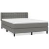 Cama Matrimonial | Cama Para Adultos | Cama Box Spring Con Colchón Tela Gris Oscuro 140x190 Cm Cfw162913