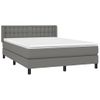 Cama Matrimonial | Cama Para Adultos | Cama Box Spring Con Colchón Tela Gris Oscuro 140x190 Cm Cfw162913