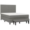 Cama Doble | Cama Box Spring | Cama Para Adultos Con Colchón Tela Gris Oscuro 140x190 Cm Cfw194736