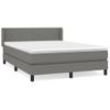 Cama Doble | Cama Box Spring | Cama Para Adultos Con Colchón Tela Gris Oscuro 140x190 Cm Cfw827286