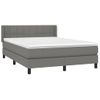 Cama Doble | Cama Box Spring | Cama Para Adultos Con Colchón Tela Gris Oscuro 140x200 Cm Cfw376277