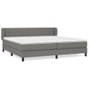 Cama Doble | Cama Box Spring | Cama Para Adultos Con Colchón Tela Gris Oscuro 200x200 Cm Cfw737696