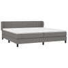 Cama Doble | Cama Box Spring | Cama Para Adultos Con Colchón Tela Gris Oscuro 200x200 Cm Cfw737696