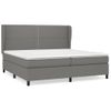 Cama Doble | Cama Box Spring | Cama Para Adultos Con Colchón Tela Gris Oscuro 200x200 Cm Cfw635549