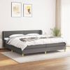 Cama Doble | Cama Box Spring | Cama Para Adultos Con Colchón Tela Gris Oscuro 200x200 Cm Cfw666172