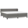 Cama Doble | Cama Box Spring | Cama Para Adultos Con Colchón Tela Gris Oscuro 200x200 Cm Cfw638519