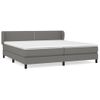 Cama Doble | Cama Box Spring | Cama Para Adultos Con Colchón Tela Gris Oscuro 200x200 Cm Cfw998305