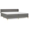 Cama Doble | Cama Box Spring | Cama Para Adultos Con Colchón Tela Gris Oscuro 200x200 Cm Cfw510621