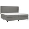 Cama Doble | Cama Box Spring | Cama Para Adultos Con Colchón Tela Gris Oscuro 200x200 Cm Cfw997992