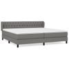 Cama Doble | Cama Box Spring | Cama Para Adultos Con Colchón Tela Gris Oscuro 200x200 Cm Cfw469524