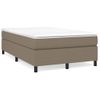 Cama Matrimonial | Cama Para Adultos | Cama Box Spring Con Colchón Tela Gris Taupe 120x190 Cm Cfw386297