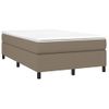 Cama Matrimonial | Cama Para Adultos | Cama Box Spring Con Colchón Tela Gris Taupe 120x190 Cm Cfw386297