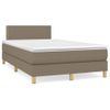 Cama Matrimonial | Cama Para Adultos | Cama Box Spring Con Colchón Tela Gris Taupe 120x190 Cm Cfw595080