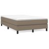 Cama Matrimonial | Cama Para Adultos | Cama Box Spring Con Colchón Tela Gris Taupe 120x190 Cm Cfw571891