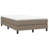 Cama Matrimonial | Cama Para Adultos | Cama Box Spring Con Colchón Tela Gris Taupe 120x190 Cm Cfw571891