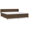 Cama Matrimonial | Cama Para Adultos | Cama Box Spring Con Colchón Tela Marrón Oscuro 200x200 Cm Cfw225963