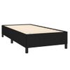 Cama Individual | Cama Box Spring | Cama Para Adultos Con Colchón Tela Negro 100x200 Cm Cfw573133