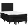 Cama Matrimonial | Cama Para Adultos | Cama Box Spring Con Colchón Tela Negro 120x200 Cm Cfw519580