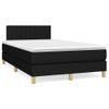 Cama Doble | Cama Box Spring | Cama Para Adultos Con Colchón Tela Negro 120x200 Cm Cfw701547