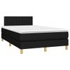 Cama Doble | Cama Box Spring | Cama Para Adultos Con Colchón Tela Negro 120x200 Cm Cfw701547