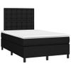 Cama Doble | Cama Box Spring | Cama Para Adultos Con Colchón Tela Negro 120x200 Cm Cfw966512