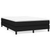 Cama Doble | Cama Box Spring | Cama Para Adultos Con Colchón Tela Negro 140x200 Cm Cfw197047