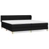 Cama Doble | Cama Box Spring | Cama Para Adultos Con Colchón Tela Negro 200x200 Cm Cfw404681