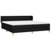 Cama Doble | Cama Box Spring | Cama Para Adultos Con Colchón Tela Negro 200x200 Cm Cfw404681