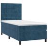 Cama Individual | Cama Para Adultos | Cama Box Spring Con Colchón Terciopelo Azul Oscuro 100x200 Cm Cfw169151