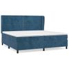 Cama Doble | Cama Box Spring | Cama Para Adultos Con Colchón Terciopelo Azul Oscuro 200x200 Cm Cfw587331