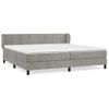 Cama Doble | Cama Box Spring | Cama Para Adultos Con Colchón Terciopelo Gris Claro 200x200 Cm Cfw566251