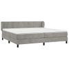 Cama Doble | Cama Box Spring | Cama Para Adultos Con Colchón Terciopelo Gris Claro 200x200 Cm Cfw566251