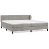 Cama Doble | Cama Box Spring | Cama Para Adultos Con Colchón Terciopelo Gris Claro 200x200 Cm Cfw542575