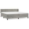 Cama Doble | Cama Box Spring | Cama Para Adultos Con Colchón Terciopelo Gris Claro 200x200 Cm Cfw180830