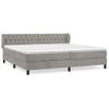 Cama Doble | Cama Box Spring | Cama Para Adultos Con Colchón Terciopelo Gris Claro 200x200 Cm Cfw492878