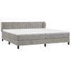 Cama Doble | Cama Box Spring | Cama Para Adultos Con Colchón Terciopelo Gris Claro 200x200 Cm Cfw910714