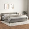 Cama Doble | Cama Box Spring | Cama Para Adultos Con Colchón Terciopelo Gris Claro 200x200 Cm Cfw974713