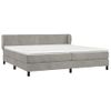 Cama Doble | Cama Box Spring | Cama Para Adultos Con Colchón Terciopelo Gris Claro 200x200 Cm Cfw974713