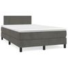 Cama Matrimonial | Cama Para Adultos | Cama Box Spring Con Colchón Terciopelo Gris Oscuro 120x190 Cm Cfw667410