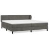 Cama Doble | Cama Box Spring | Cama Para Adultos Con Colchón Terciopelo Gris Oscuro 200x200 Cm Cfw358439