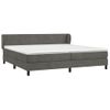 Cama Doble | Cama Box Spring | Cama Para Adultos Con Colchón Terciopelo Gris Oscuro 200x200 Cm Cfw358439