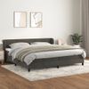 Cama Doble | Cama Box Spring | Cama Para Adultos Con Colchón Terciopelo Gris Oscuro 200x200 Cm Cfw758728