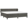 Cama Doble | Cama Box Spring | Cama Para Adultos Con Colchón Terciopelo Gris Oscuro 200x200 Cm Cfw758728